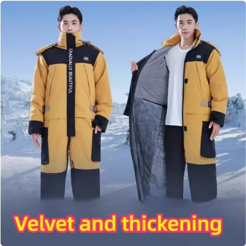 Electric Motorcycle Jacket Winter Windproof Waterproof Warm Snowmobile Jackets Riding Cold-proof Suits Winter karting clothing