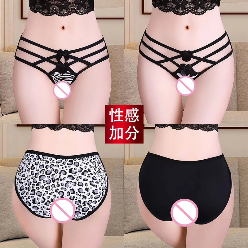 

Женские сексуальные трусики-танга из дышащей мягкой ткани больших размеров, с леопардовым принтом, прозрачные, удобный дизайн