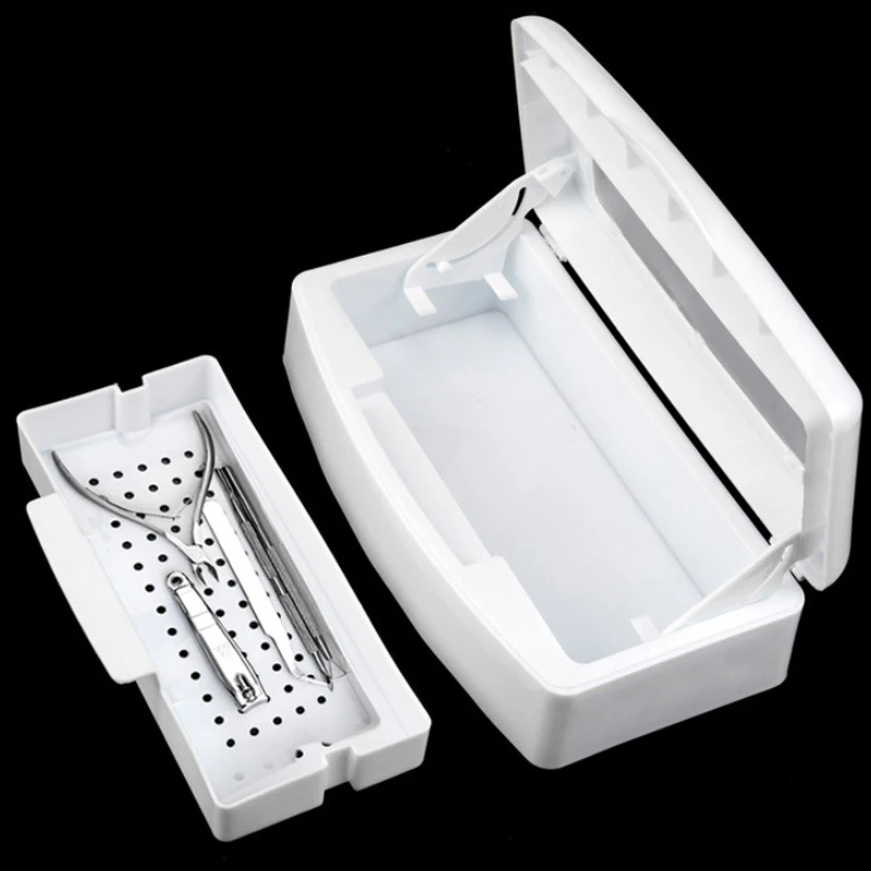 Bandeja esterilizadora de uñas, caja de desinfección, esterilización, limpieza, salón de manicura, herramienta de desinfección, herramientas limpiadoras