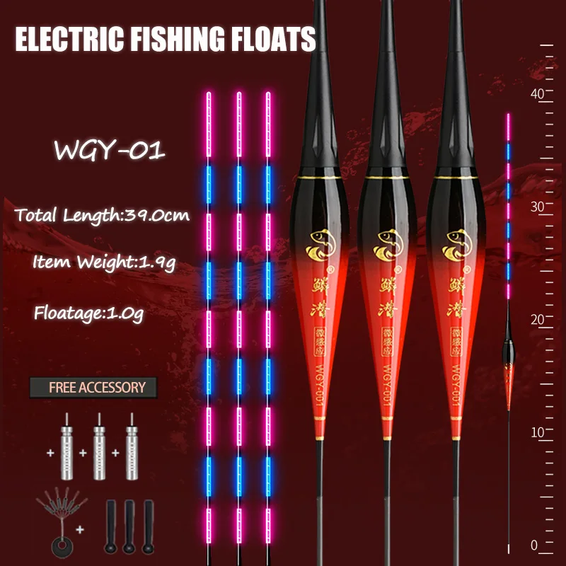 3 قطعة/الوحدة الصيد يطفو HD الأرجواني الضوء الأزرق الكهربائية ليلة الصيد بوبر مصدر ضوء رائع لا انبهار Bobbers التبعي