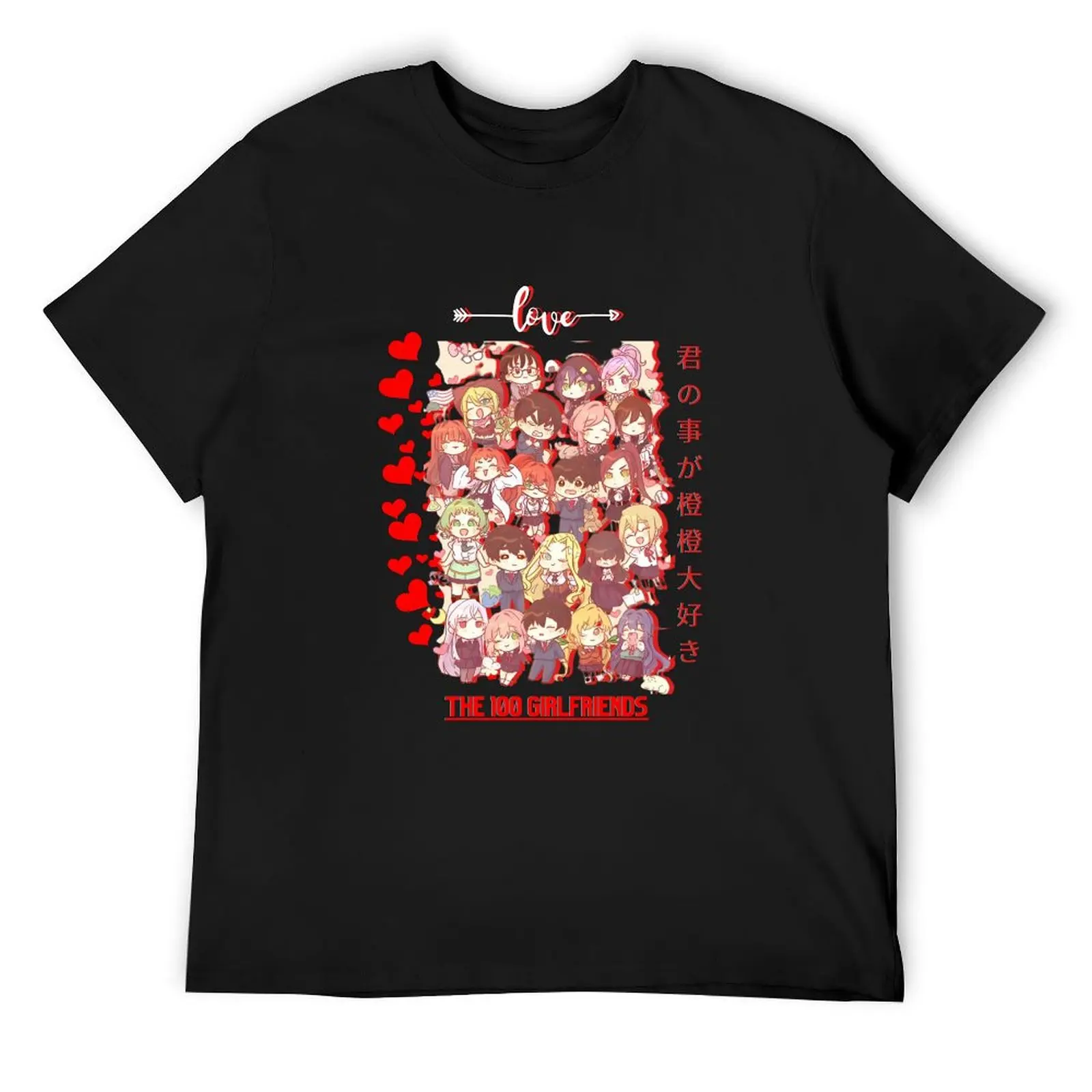 

100 Girlfriends Who Really Love You , kimi no Koto ga Daidaidaidaidaisuki: , anime arth T-Shirt kawaii clothes t shirts men