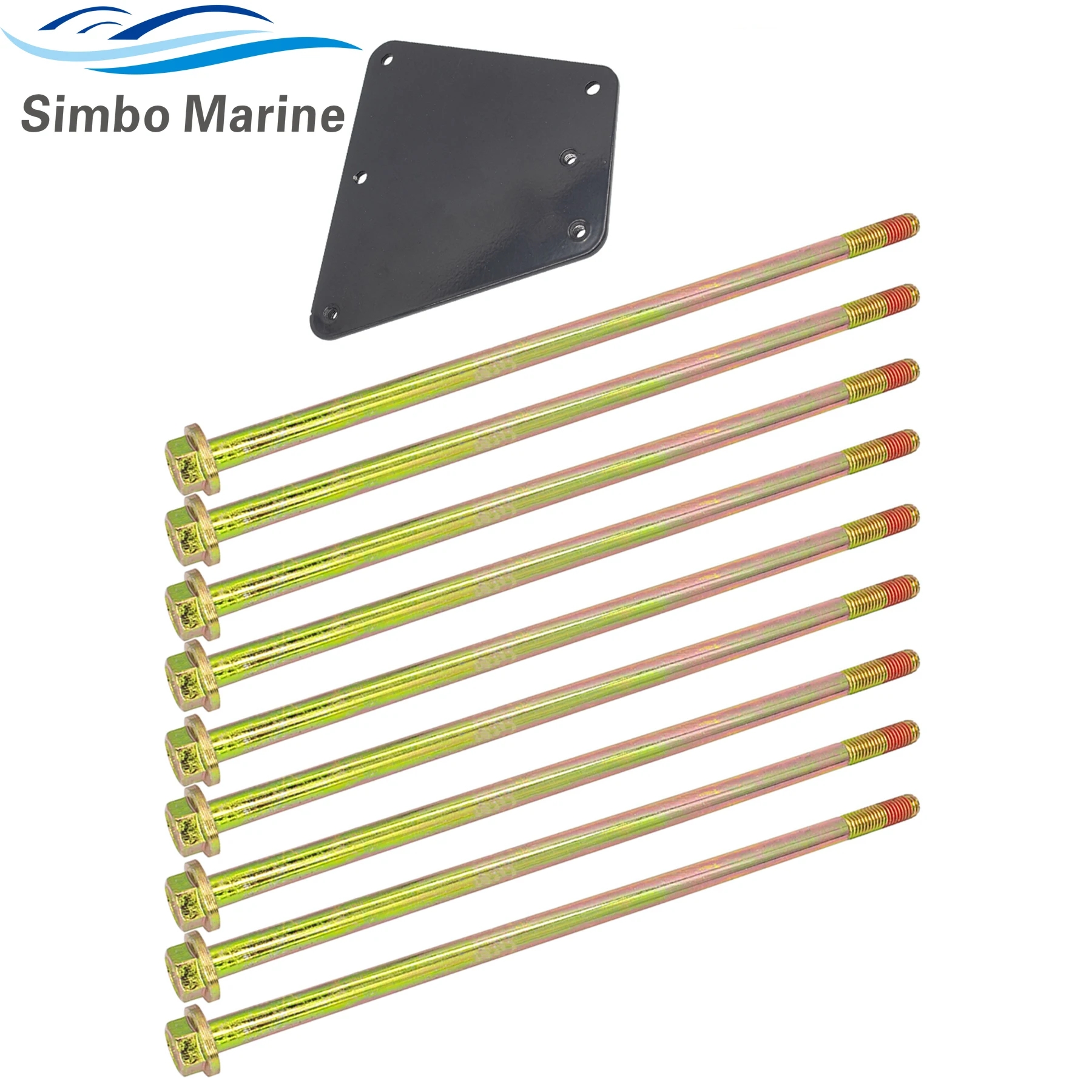 

863714T Mounting Bracket with Screw Exhaust Risers for Mercruiser 350 357 383 MAG 4.3 5.0 5.7 6.2 L Engines 863714T01 865982077