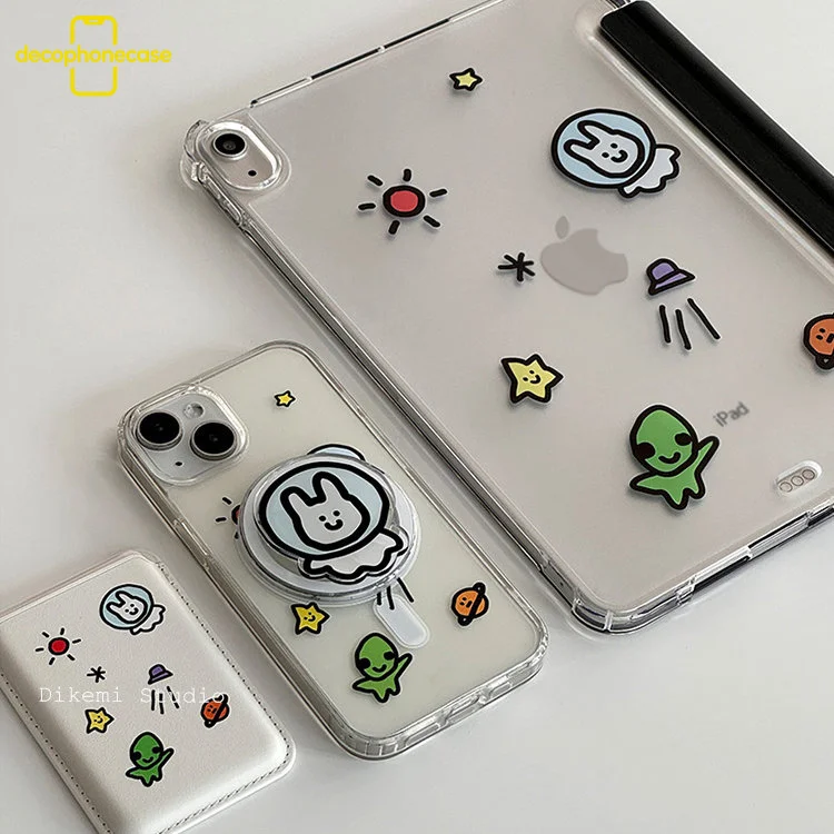 

Cute Astronaut Rabbit With Pencil Holder Case For iPad Case iPad 10th Gen4th 5th 6th Air 4th 5th 10.9 Pro 113rd4th/10.2