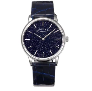 HUASUO Luxus 39mm Ultradünne Uhren Für Männer Blau Aventurin Sternenhimmel Automatische Bewegung SW300 Saphirglas 50m Wasserdicht 6