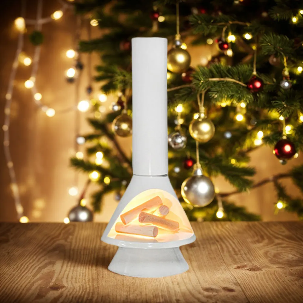 Led fogão a lenha lareira sem chama desktop lareira lâmpada lareira decoração halloween decorações de natal