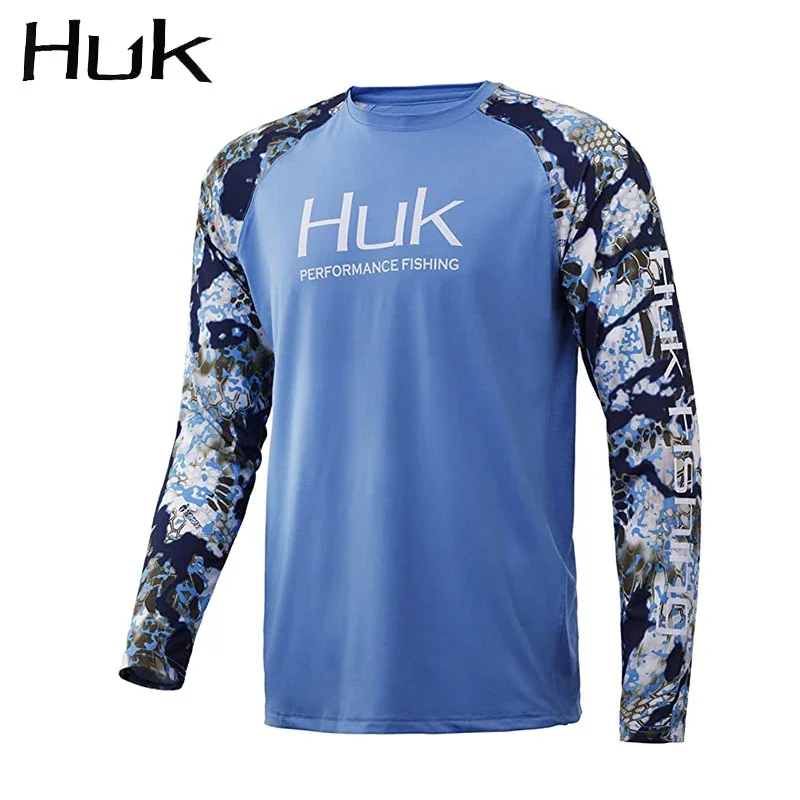 2023  New Gear Fishing Shirts Men Long Sleeve Crewneck Sweatshirt Outdoor Uv Protection Breathable  Clothing Camisa