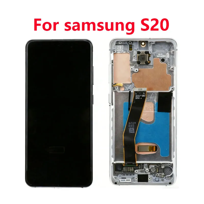 

Оригинальный экран для Samsung S20, сенсорный экран LCD G980 G980F G980F/DS, дисплей LCD с сенсорным экраном и рамкой в сборе