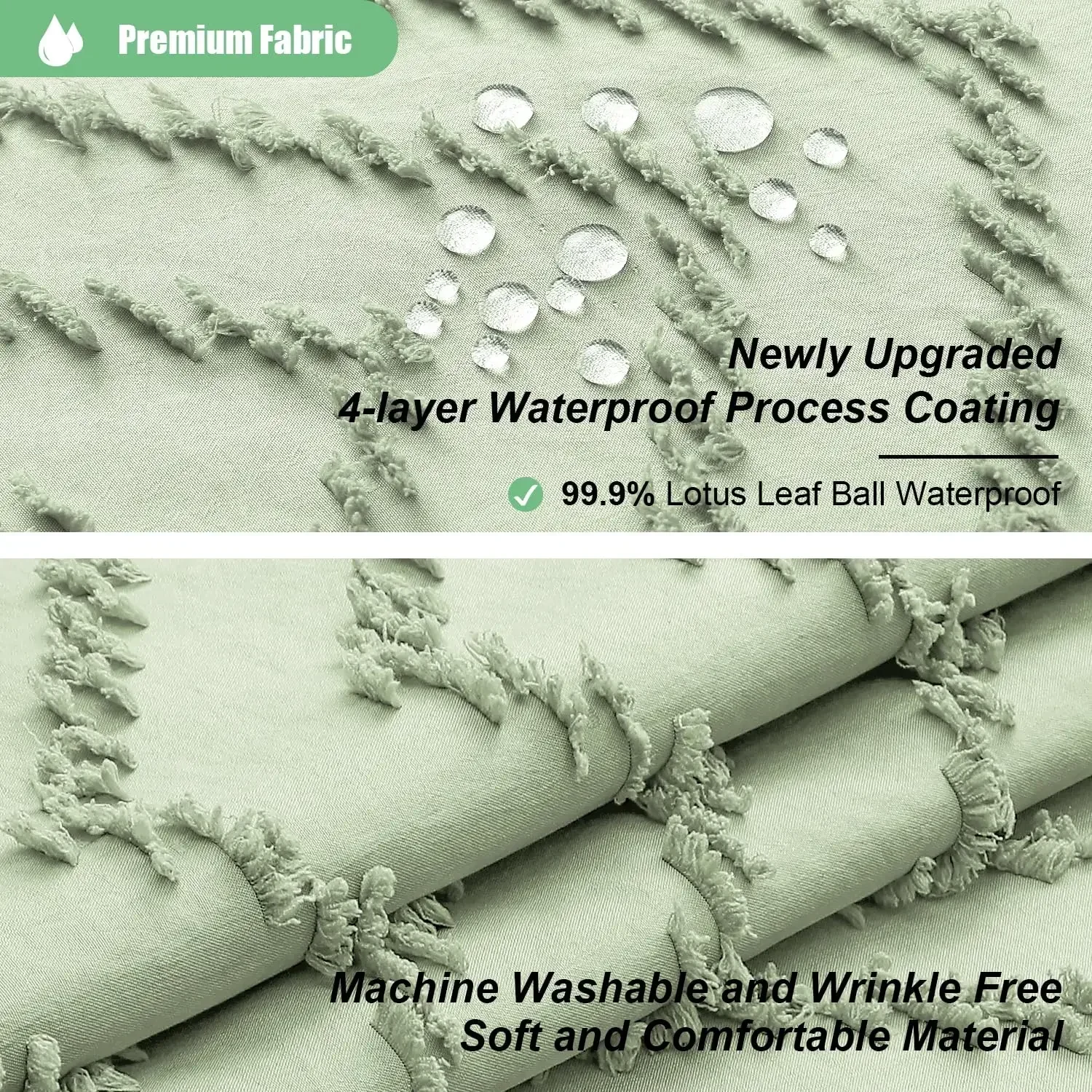 1PC White Tassel Woven Fabric Waterproof Bathroom Curtains With Hooks Modern Bathtub Curtain Bathroom Accessories For Home Hotel