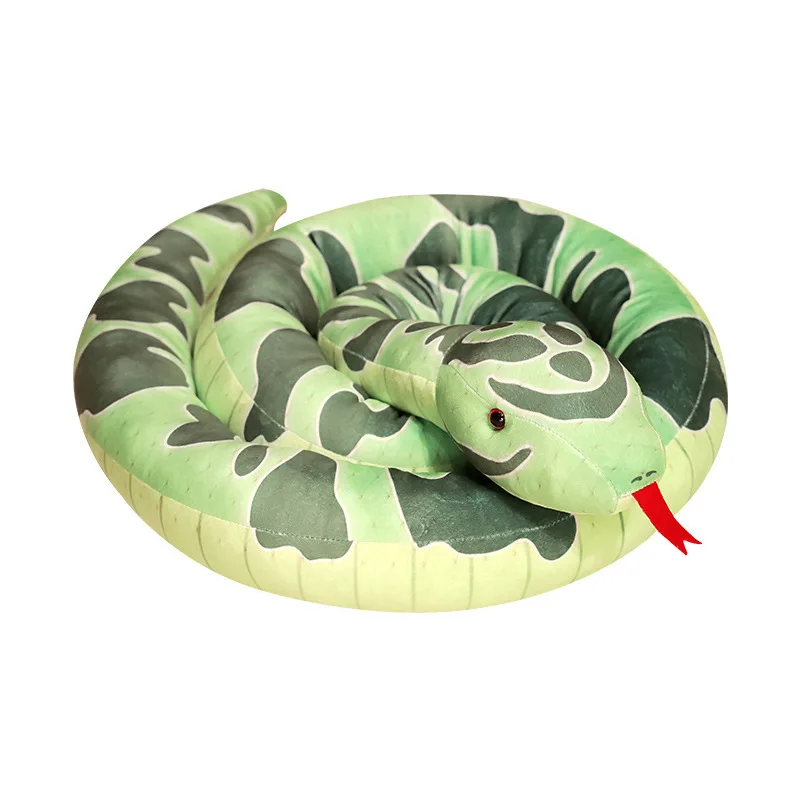 

Cartoon Big Snake Plu Toy Flower Snake Funny Simulation Animal Stuffed Doll PP Cotton Filled Universal G Other Age