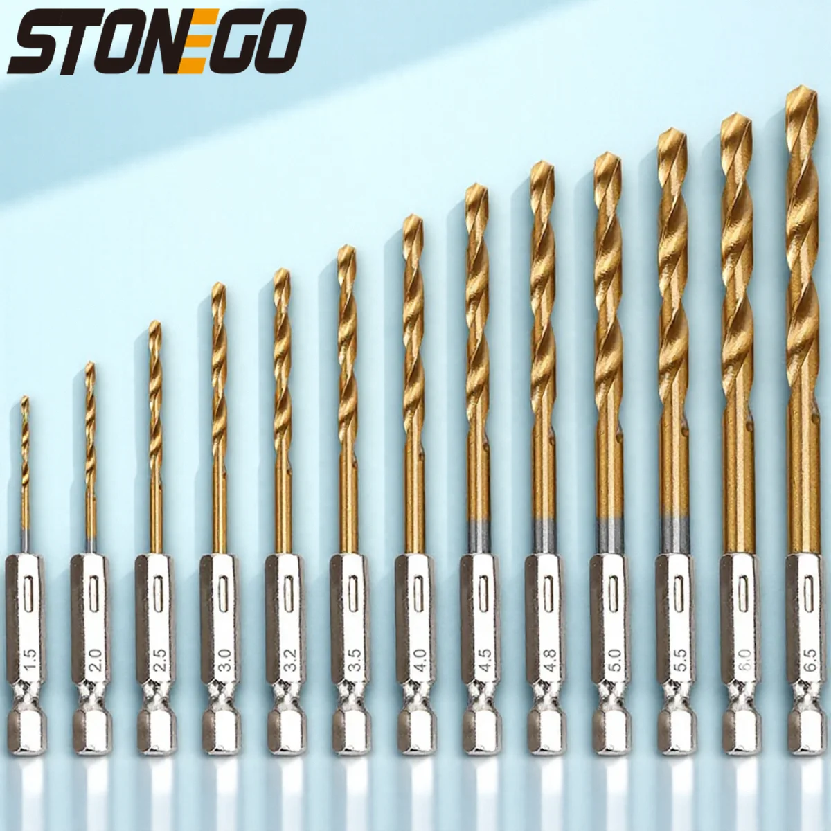 

13 шт. набор сверл из высокоскоростной стали для дерева, пластика, электрическая дрель с титановым покрытием