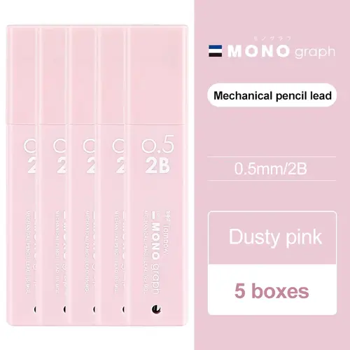 5pcs Japan Tombow Mechanical Pencil Lead MONO Graph 0.5mm Non Breakable Lead Student 2B/HB Activity Lead XCR5-MGL Art Supplies - Image 12