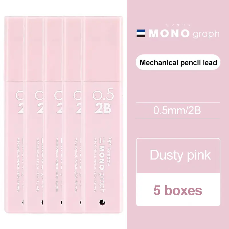 5pcs Japan Tombow Mechanical Pencil Lead MONO Graph 0.5mm Non Breakable Lead Student 2B/HB Activity Lead XCR5-MGL Art Supplies - Image 12