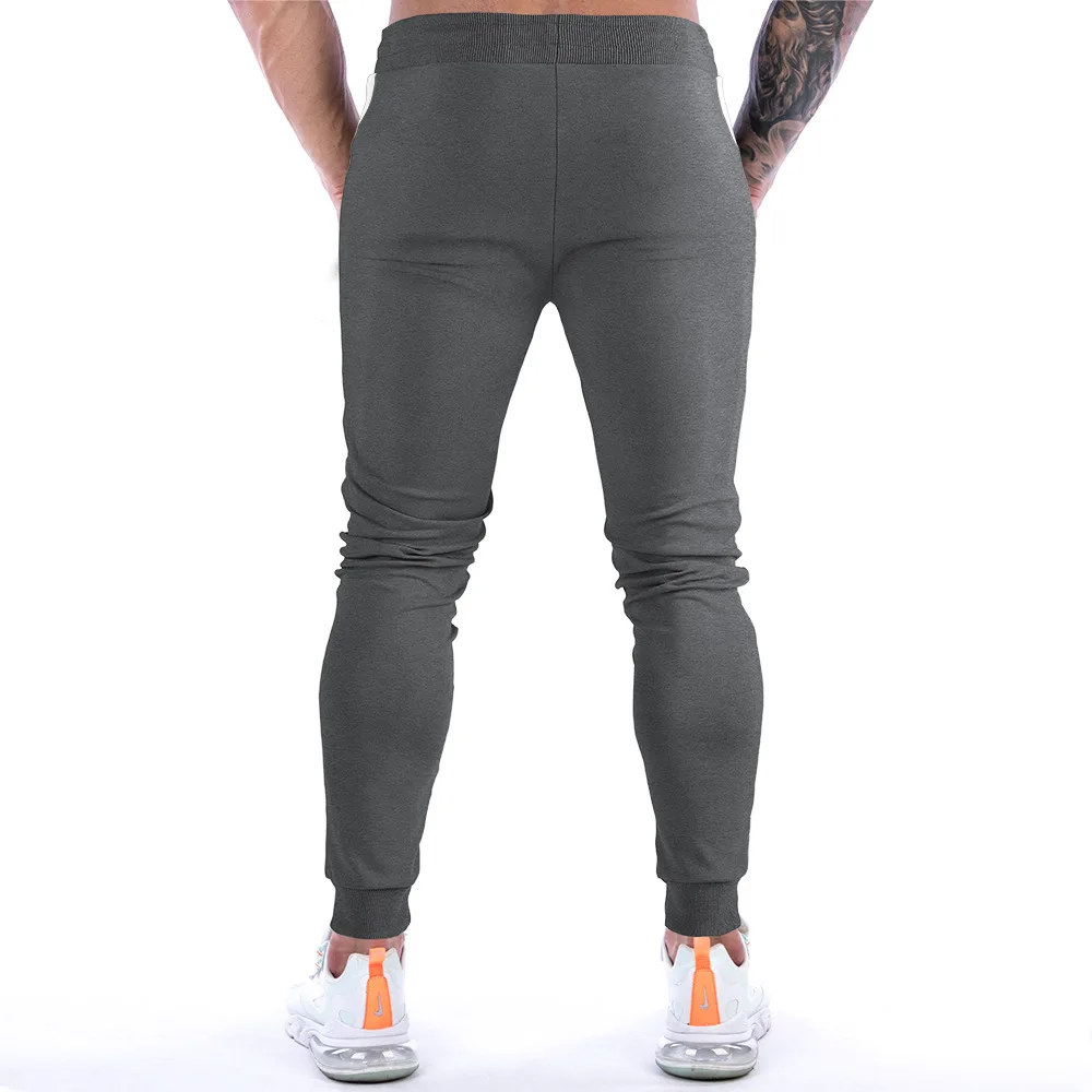 Mens Cotton Pants GYM Joggers SweatPants Streetwear Casual Slim Sport Trousers Training Workout Fitness Zipper Pockets Pant