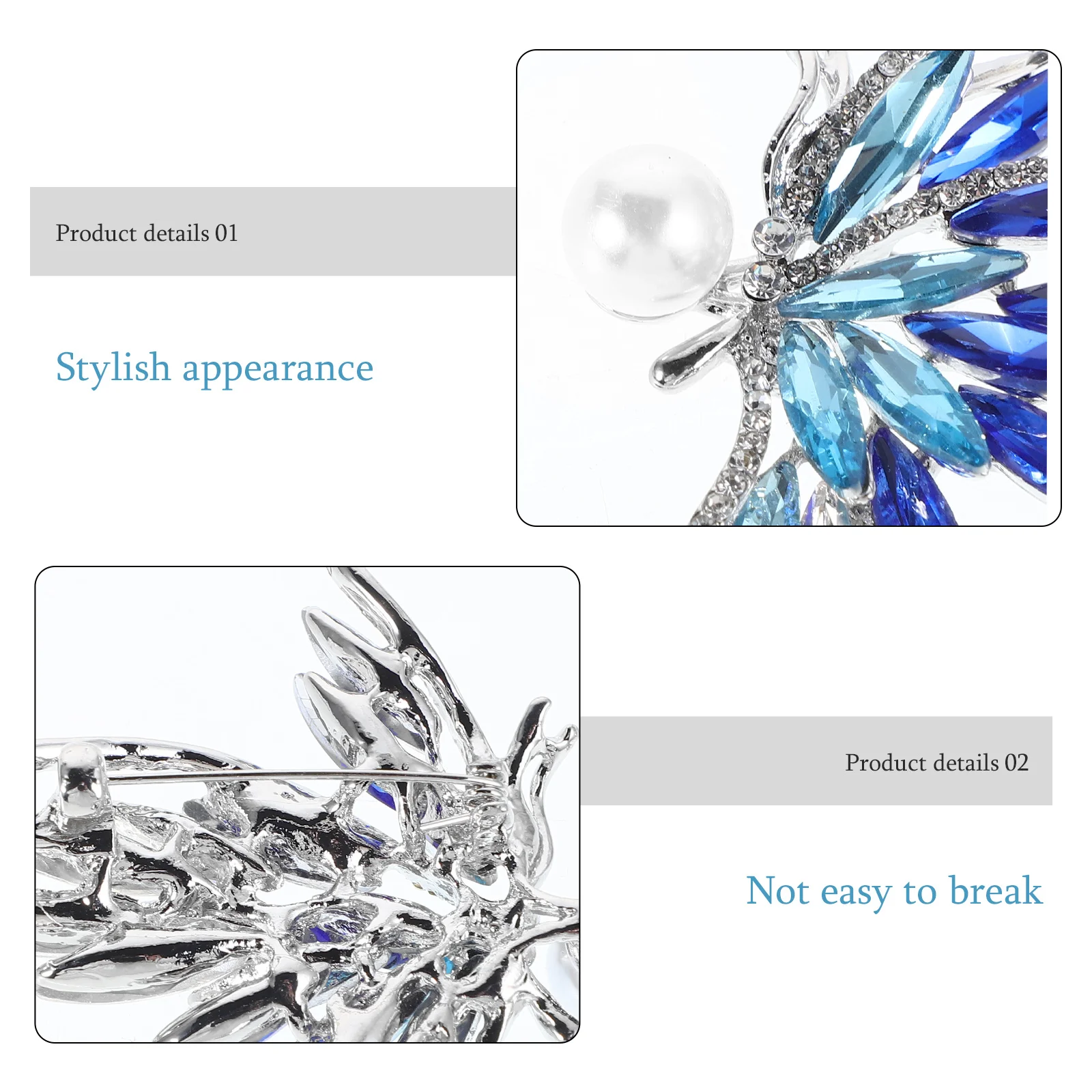 Butterfly Brooch Pin For Women Rhinestone Scarf Pins Insect Brooches Dress Clip Lapel Accessory Sparkle Butterfly Decorations