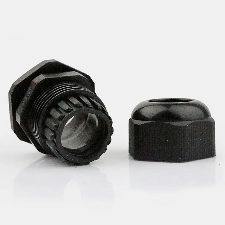50PCS Cable Gland Water Proof 6-12mm Cable Range Black 20.4mm Thread 9mm Length