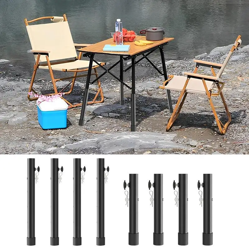 4 Pcs Table Leg Extenders Foldable Desk Risers Easy Use Sturdy Bent Leg Folding Table Extensions For Countertops Cabinets Tables