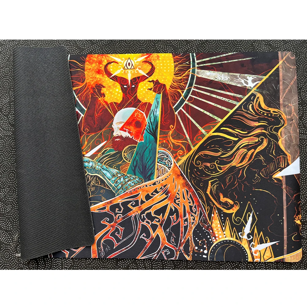 Magic Playmat Demonic Tutor MTG Trading Card Game Mat Compatible for TCG MTG Playmat Mousepad 23.6X13.8 inch + Free Bag (W3)