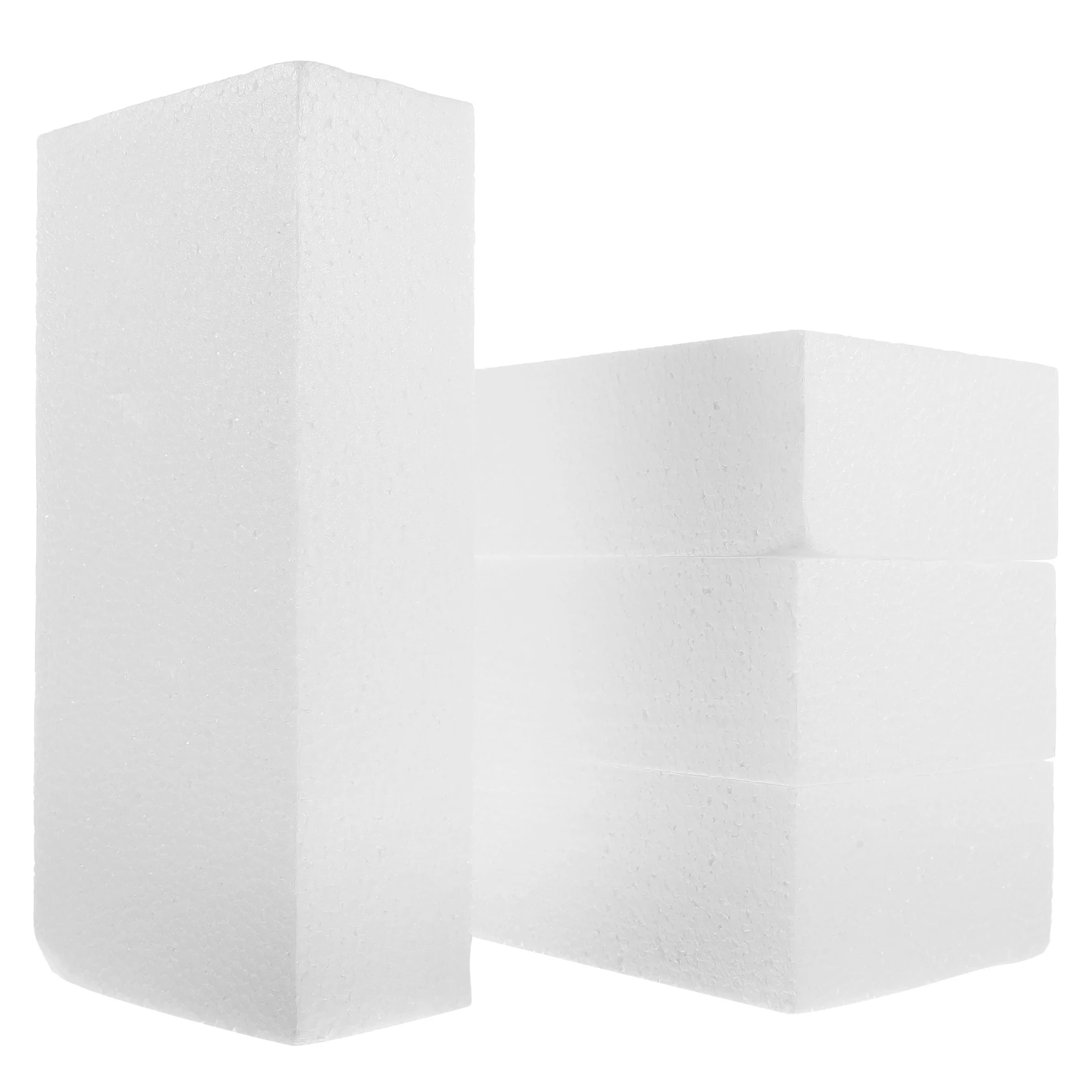 

4 Pcs Foam Block Handmade Large Polystyrene Craft Blocks Diy Sculpture Accessory White Foam Cubes For Party School Projects