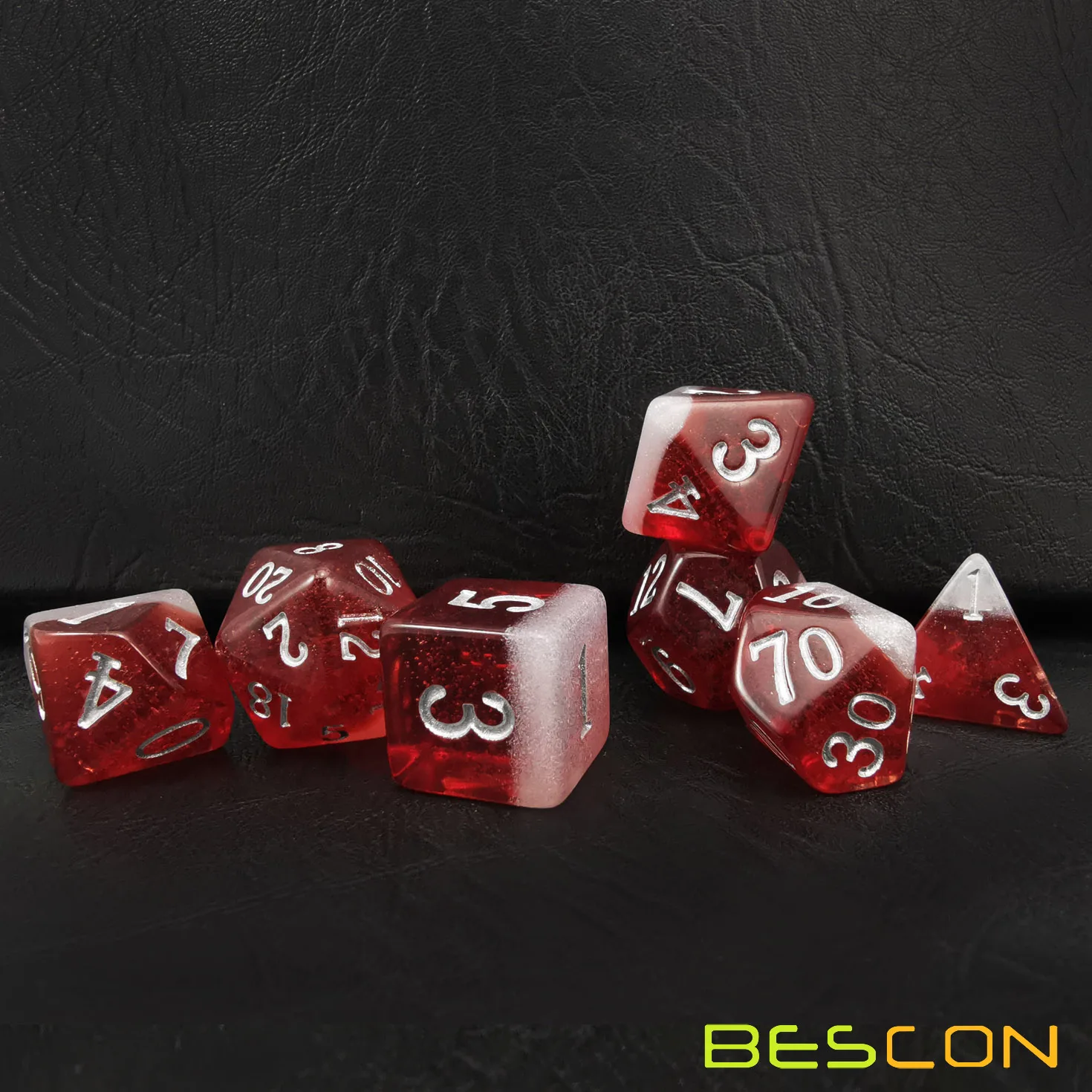 Bescon Beer Dice Set, Novelty 7pcs BeerDice Polyhedral D&D DND Dice Set of 7pcs, Dungeons and Dragons Dice