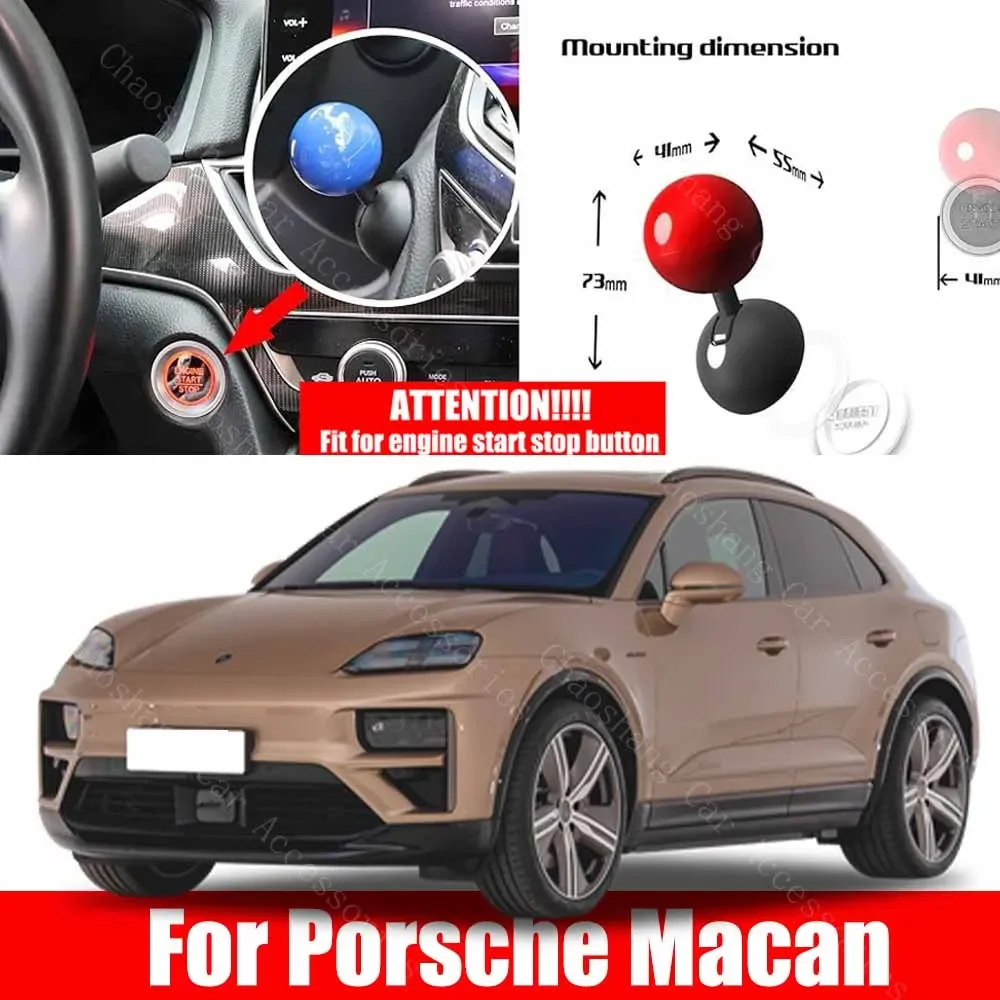 

For Porsche Macan Car Engine START Button Replace Cover STOP Switch ball style Car Accessories