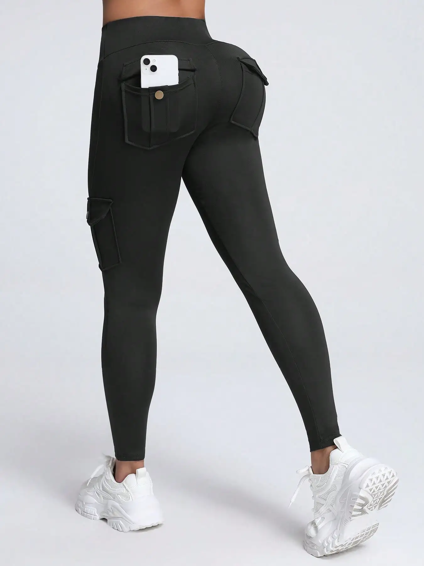 CHRLEISURE Seamless Yoga Pant with Pocket Women's Hip Lifting Sport Leggings Gym High Waist Fitness Tight Elastic Slim Workwear