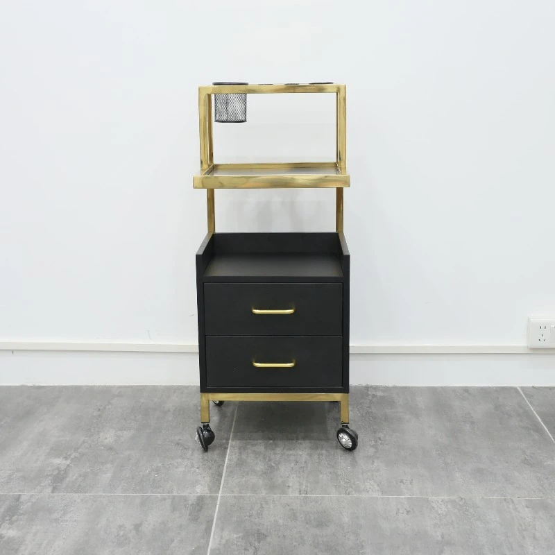 Stainless Steel Salon Hairdressing Beauty Movable Folding Hair Extension Trolley