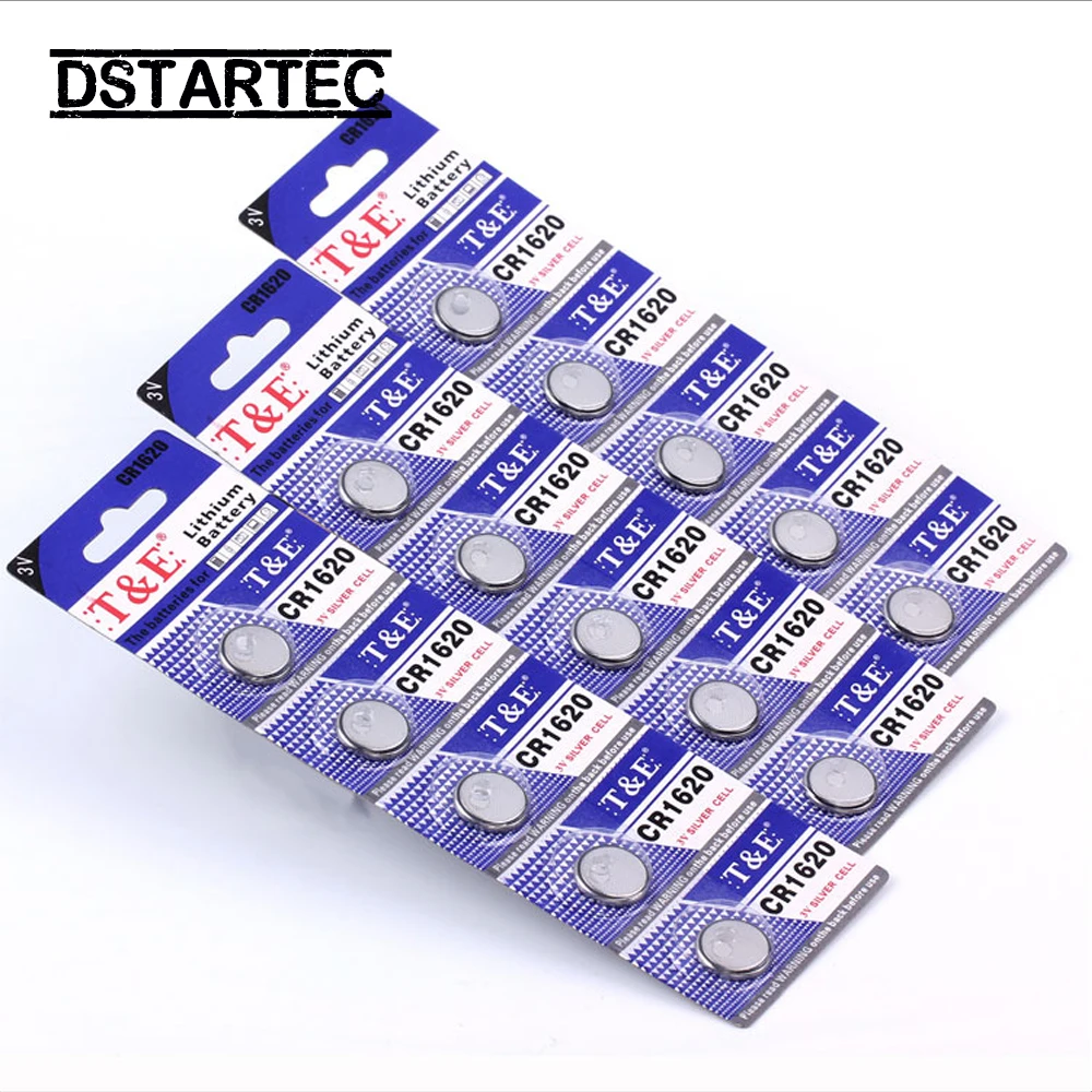 5PCS-25PCS Baterai Tombol Lithium 3V CR1620 DL1620 BR1620 ECR1620 5009LC LM1620 CR 1620 KCR1620 30MAh Baterai Jam Tangan Sel Koin