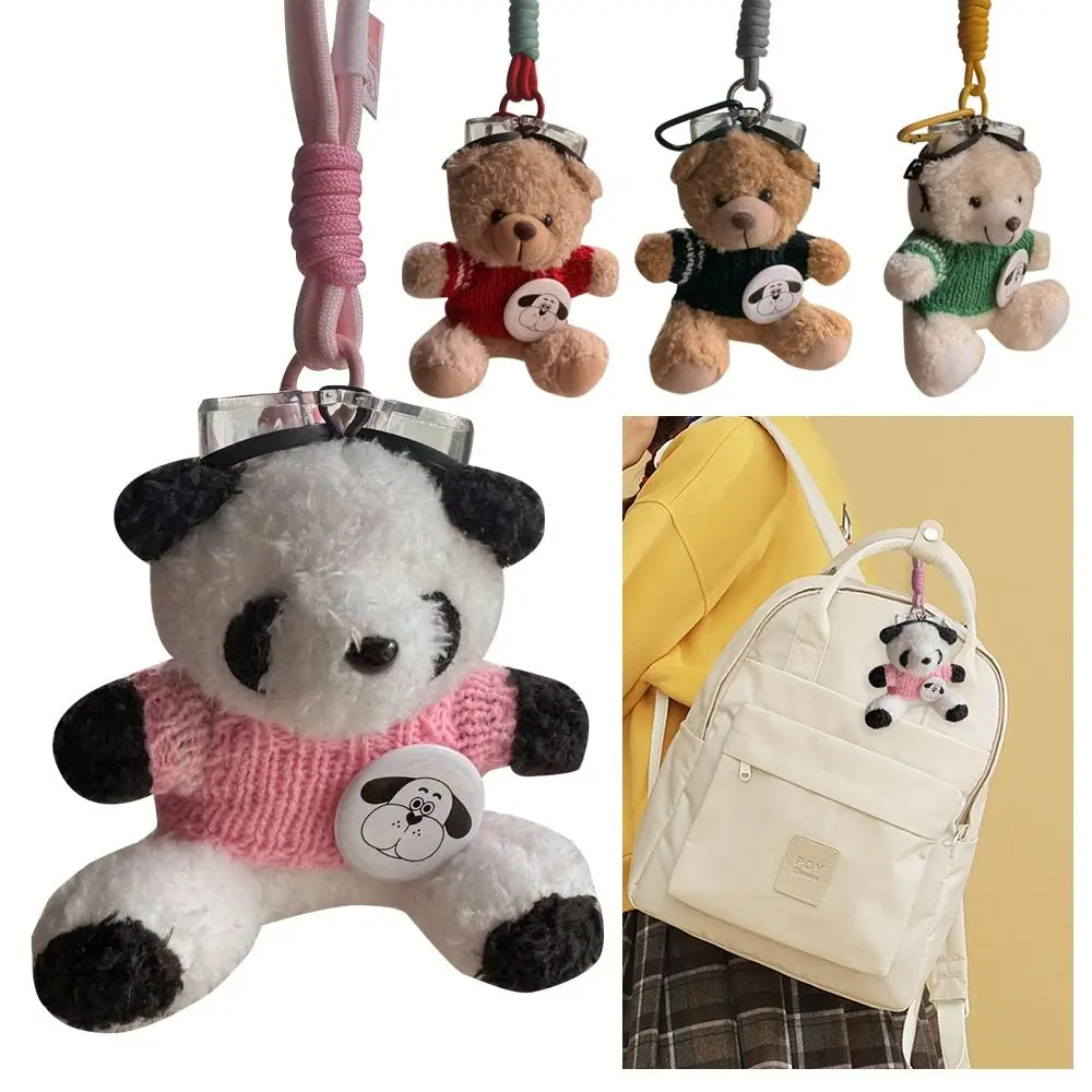 Creative Cute Keychain Bag Accessories Hangings Ornament Mobile Phone Pendant Pilot Bear Keychain Car Keys Accessories