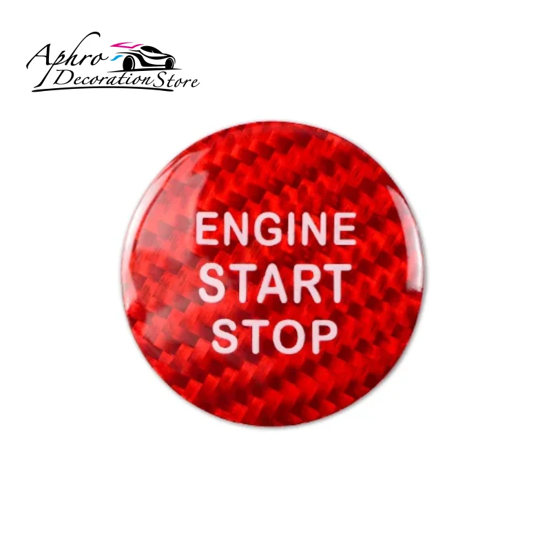 For Lexus RC F Car Engine Start Stop Button Cover Real Carbon Fiber Sticker 2016 2017