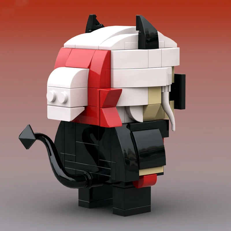 146 قطعة MOC Helltaker Brickheadz العدالة نموذج اللبنات البناء تجميع DIY بها بنفسك فكرة هدايا عيد الميلاد لعبة الطوب للأطفال #3