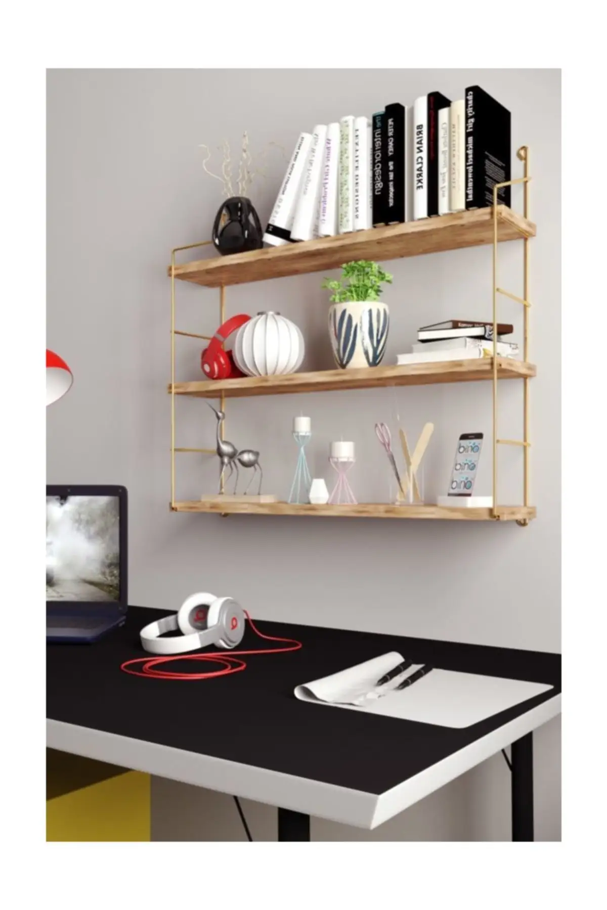 

Decorative Bath Room Kitchen Rack Triple Bookshelf