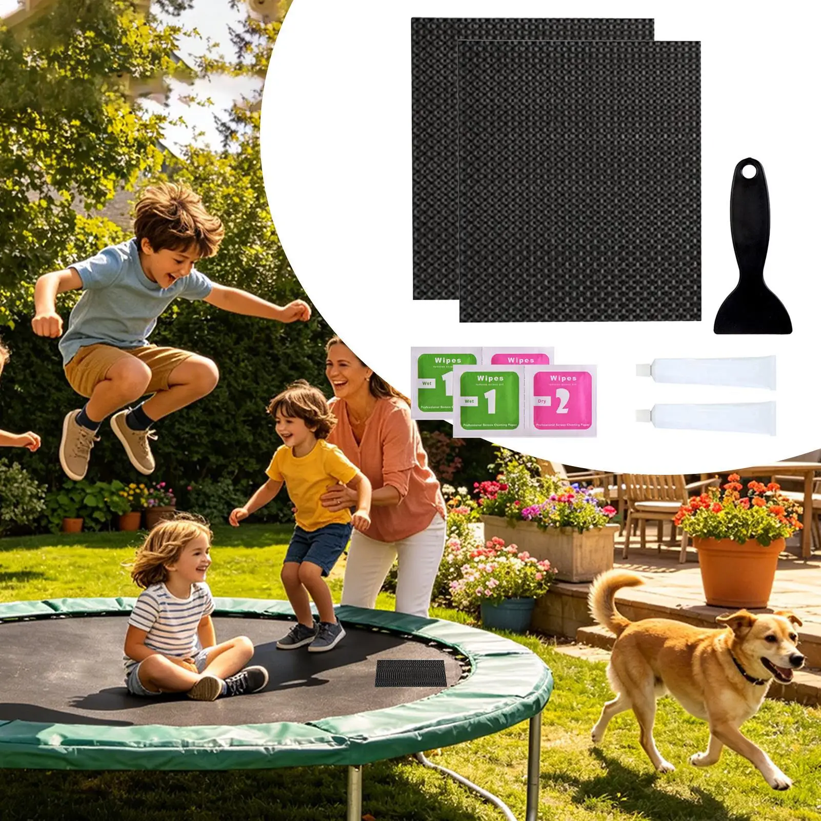 

Repair Trampoline Mat Kit Strong All Weather Cuttable Secure Trampoline Mat Patch Repair Kit For Home Garden Yard Patio Lawn