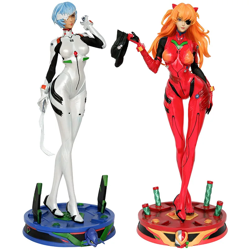 New Anime NEON GENESIS EVANGELION EVA 1/4 GK Asuka Ayanami Rei Mecha suit Figure PVC Model Toys Doll Ornaments Gifts