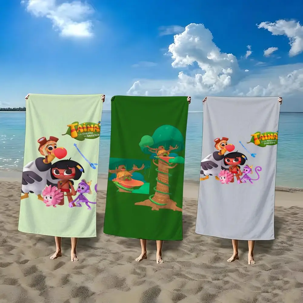 Cartoon T-Taina Guardians of the Amazon Towel ultra-fine fiber quick drying absorbent bath towel, outdoor swimming sports towel