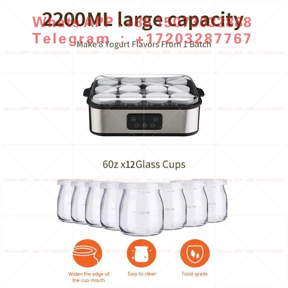 110V 12 Cup Yogurt Maker Homemade Jam Ice Cream Pudding Breakfast Maker Yogurt Fermenter