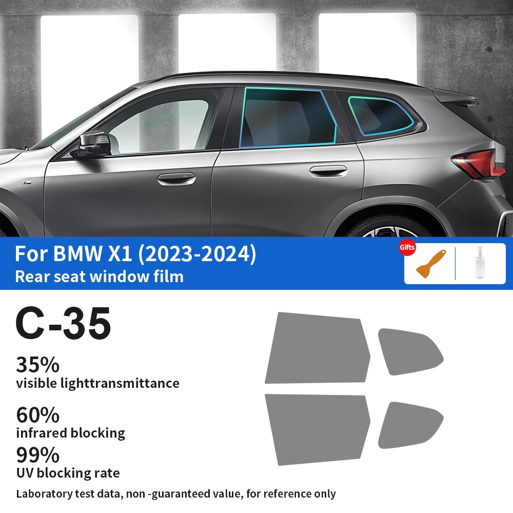 

Pre-Cut Car Window Privacy Tint Film For BMW X1 U11 IX1 2023 2024 Auto Sticker Foils ceramic solar UV Protector films
