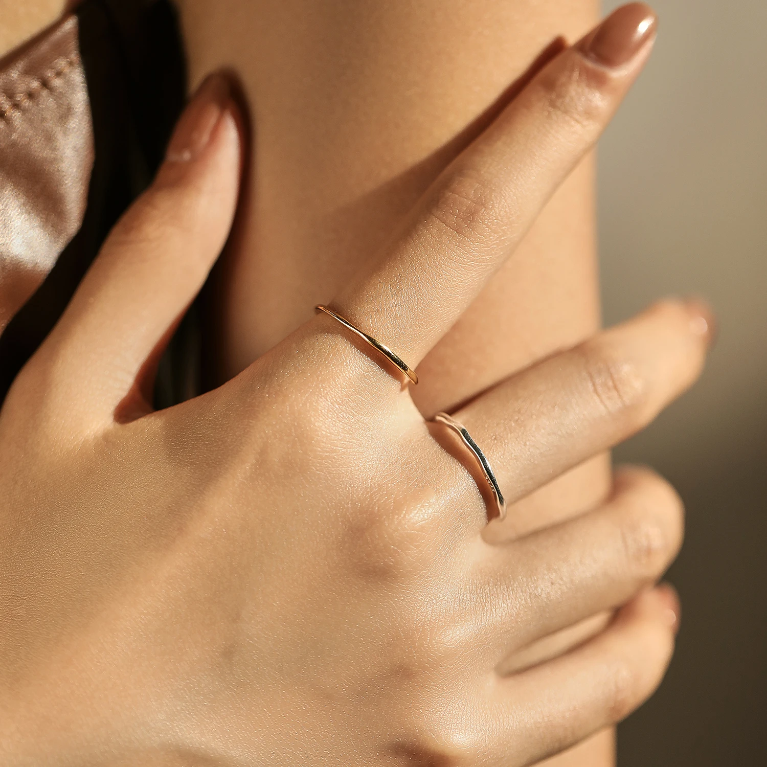 Women's 925 Sterling Silver Twisted Geometric Stackable Ring