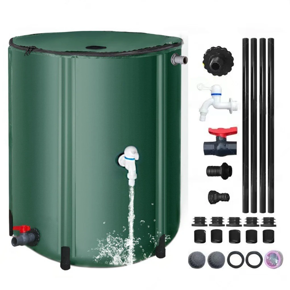 Large Capacity Rain Water Recovery Storage Tank Collapsible  Filter impurities Rain Barrel Water Collector 100-500L Rain Bucket