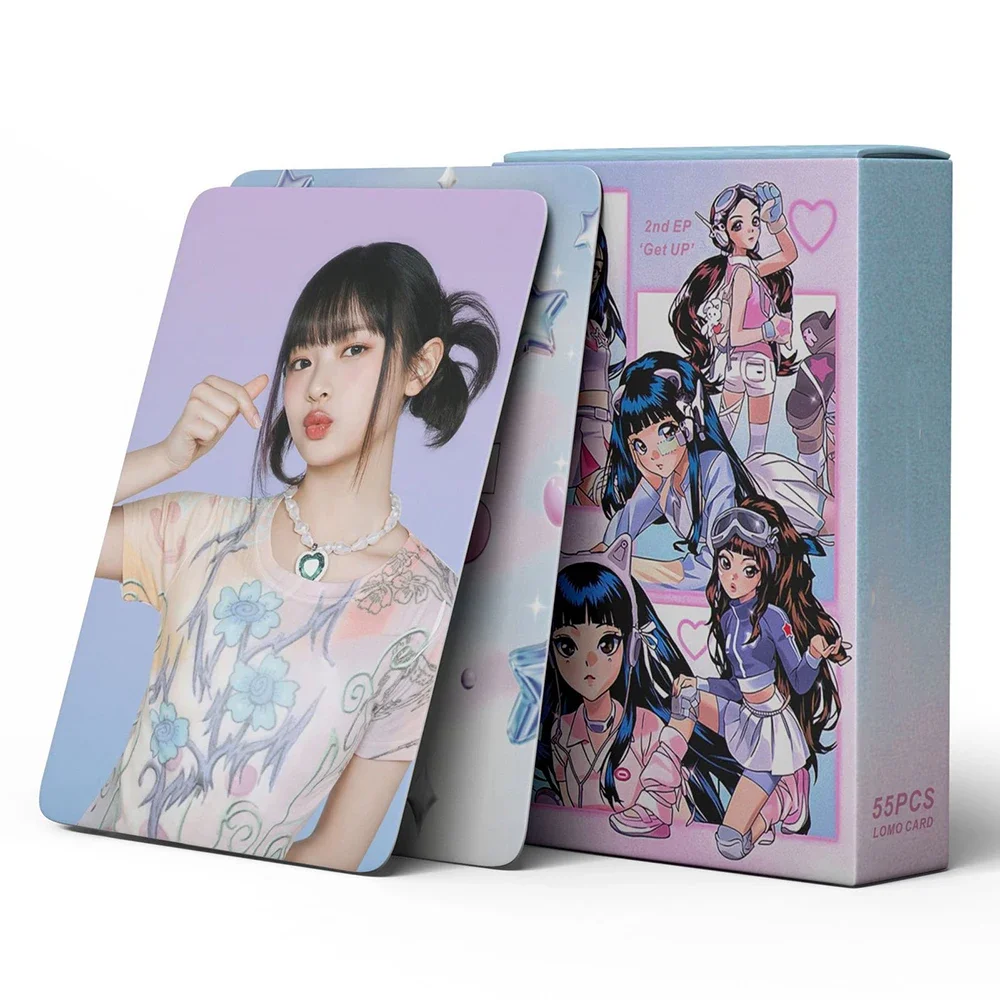 55pcs/set New Kpop Jeans How Sweet Photo Album Club Attention Lomo Cards High Quality HD Jeans Photocards