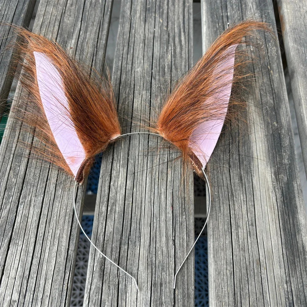 

Fluffy Fox Plush Ears Fancy Halloween Party Costume Wolf Ears Headdress Headband Hairband Christmas Cosplay