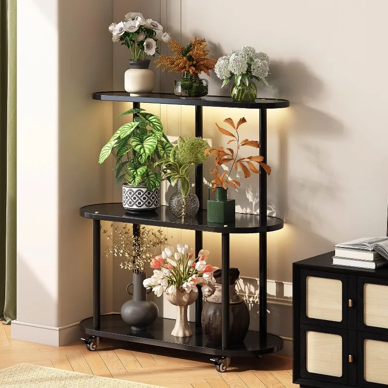 Flower rack Floor-to-ceiling retro flower pot rack Light luxury and high-end home balcony placement Green plant rack Indoorshelf