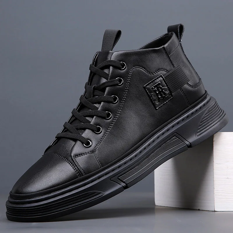 Elevator shoes for man height increase 6cm 2025 Luxury Brand sneaker Genuine Leather Men's Hidden Heels Casual Shoe Heights