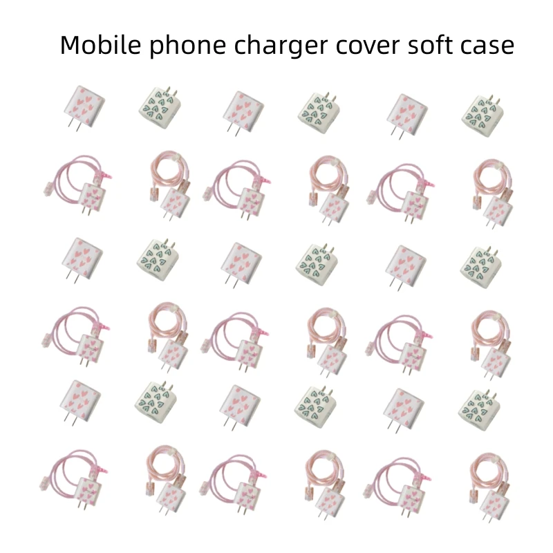 1pcs Suitable Charging Line Charging Head Protective Cover Cartoon Cute Shape Mobile Phone Charger Cover Protective Cover