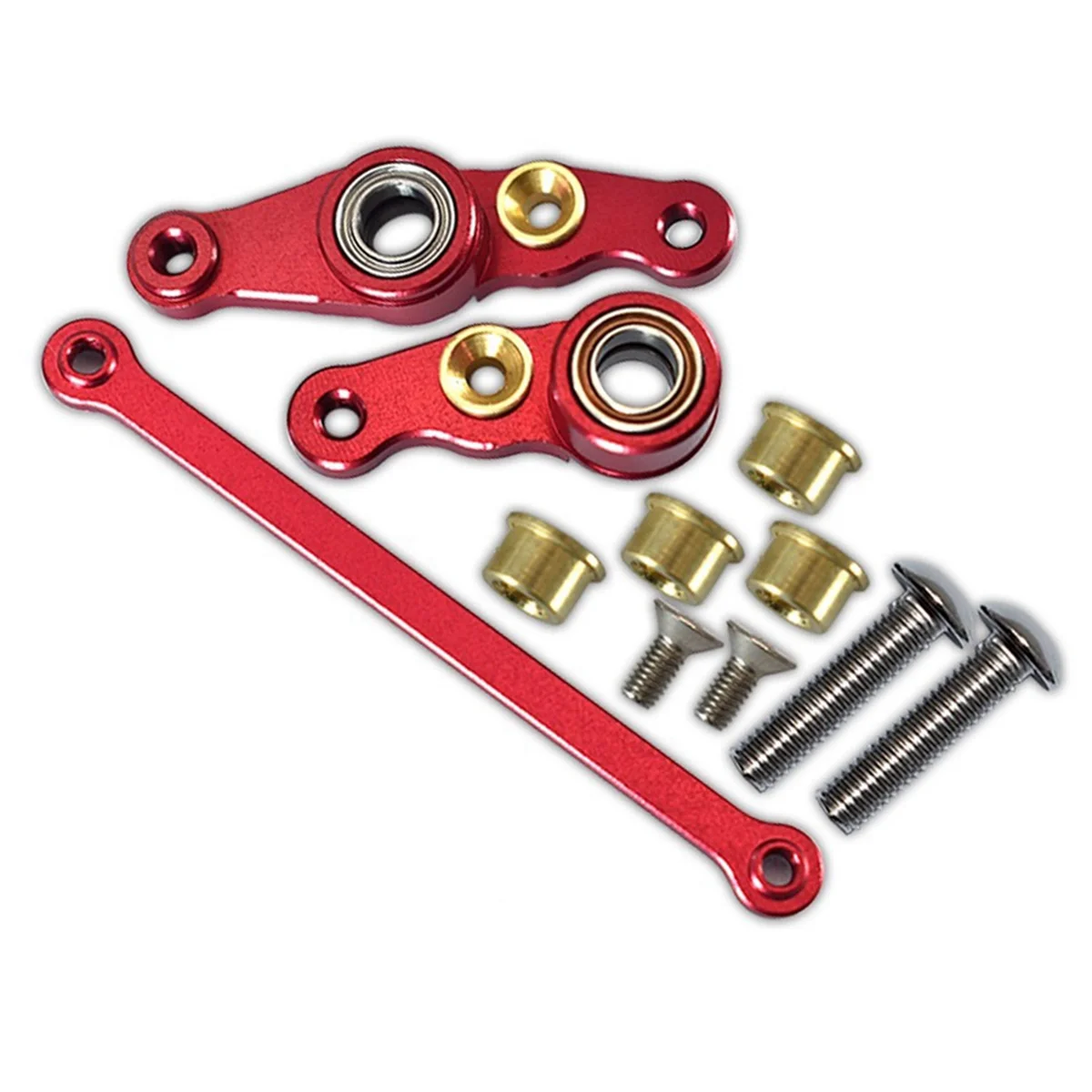 

New Metal Steering Components Steering Assembly for Tamiya DF01 TA01 TA02 M1025 HUMMER RC Car Upgrades Parts Accessories,7