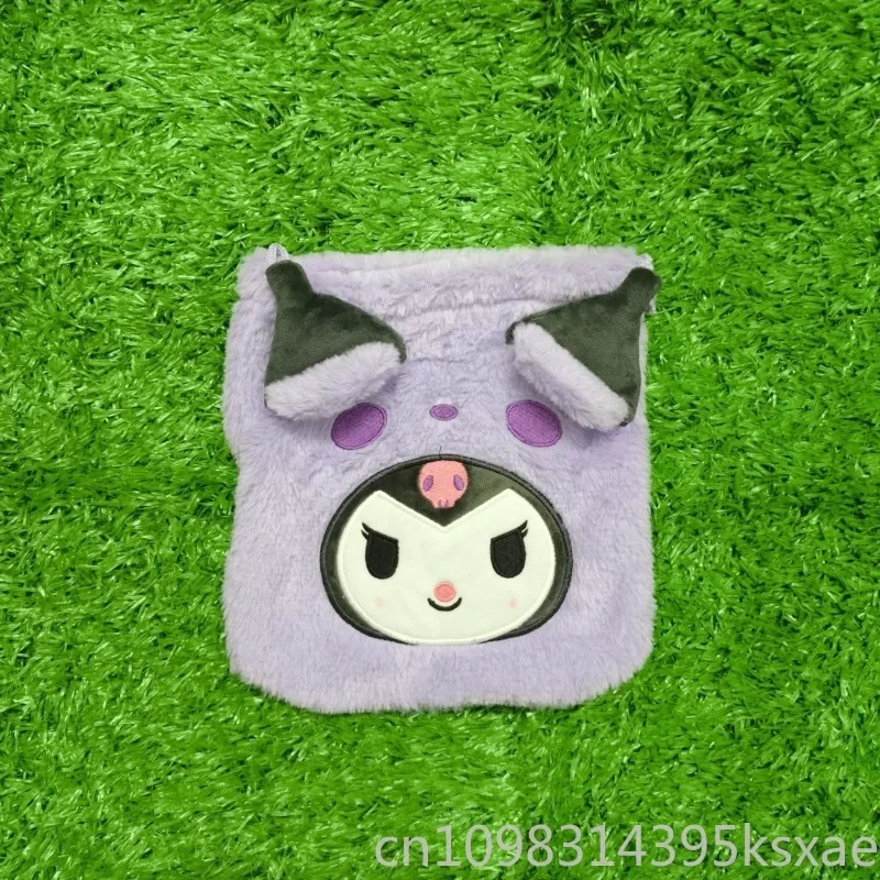  Plush Embroidered Coin Purse Drawstring Bag for Women Girl Hello Kitty Melody Portable Wallet Kawaii Creative Bag