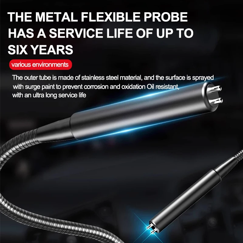 Probador de líquido de frenos, sonda Flexible, 3 colores, retroiluminado, Digital, probador de aceite líquido de frenos automático, herramienta detectora para DOT3 DOT4 DOT5.1