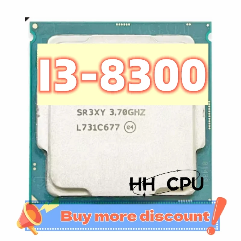 Core i3-8300 i3 8300 3.7 GHz Quad-Core Quad-Thread CPU Processor 8M 65W LGA 1151