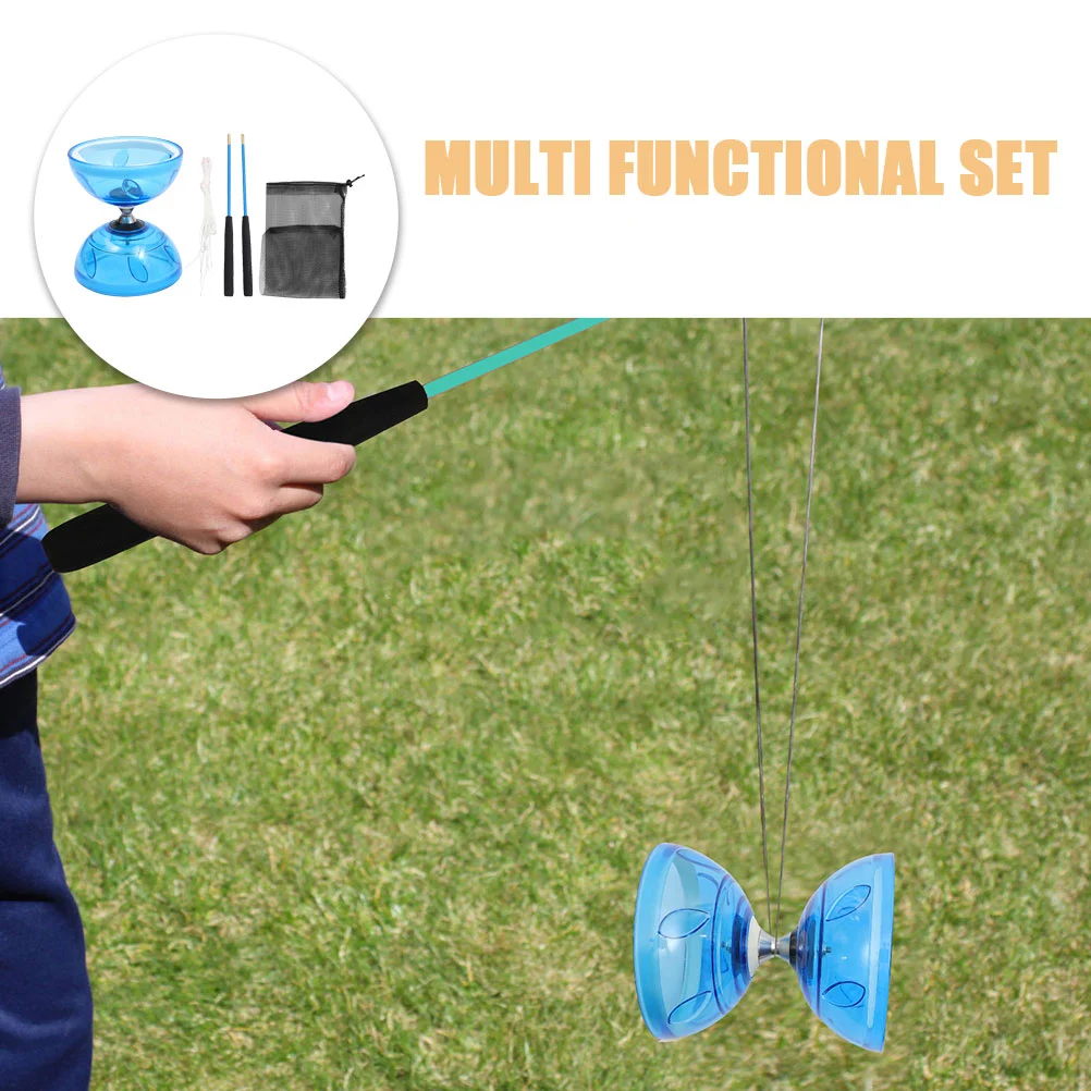 1 Set Clear Diabolo Yoyo Outdoors Playthings Bearing Chinese Yoyo Diabolo Toy Plaything Outdoor Diabolo Toy for Exercise