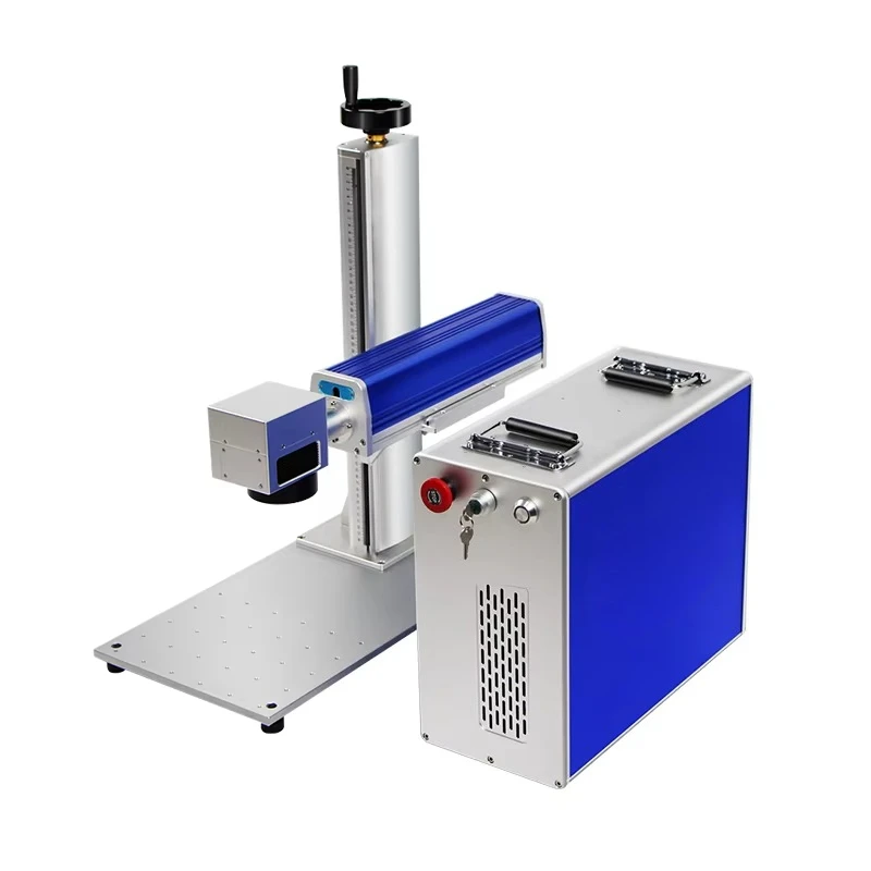 Portable Desktop Fishing Rod Fiber Laser Marking Machine Metal 30w 30Watts Laser Printing Marking Machines