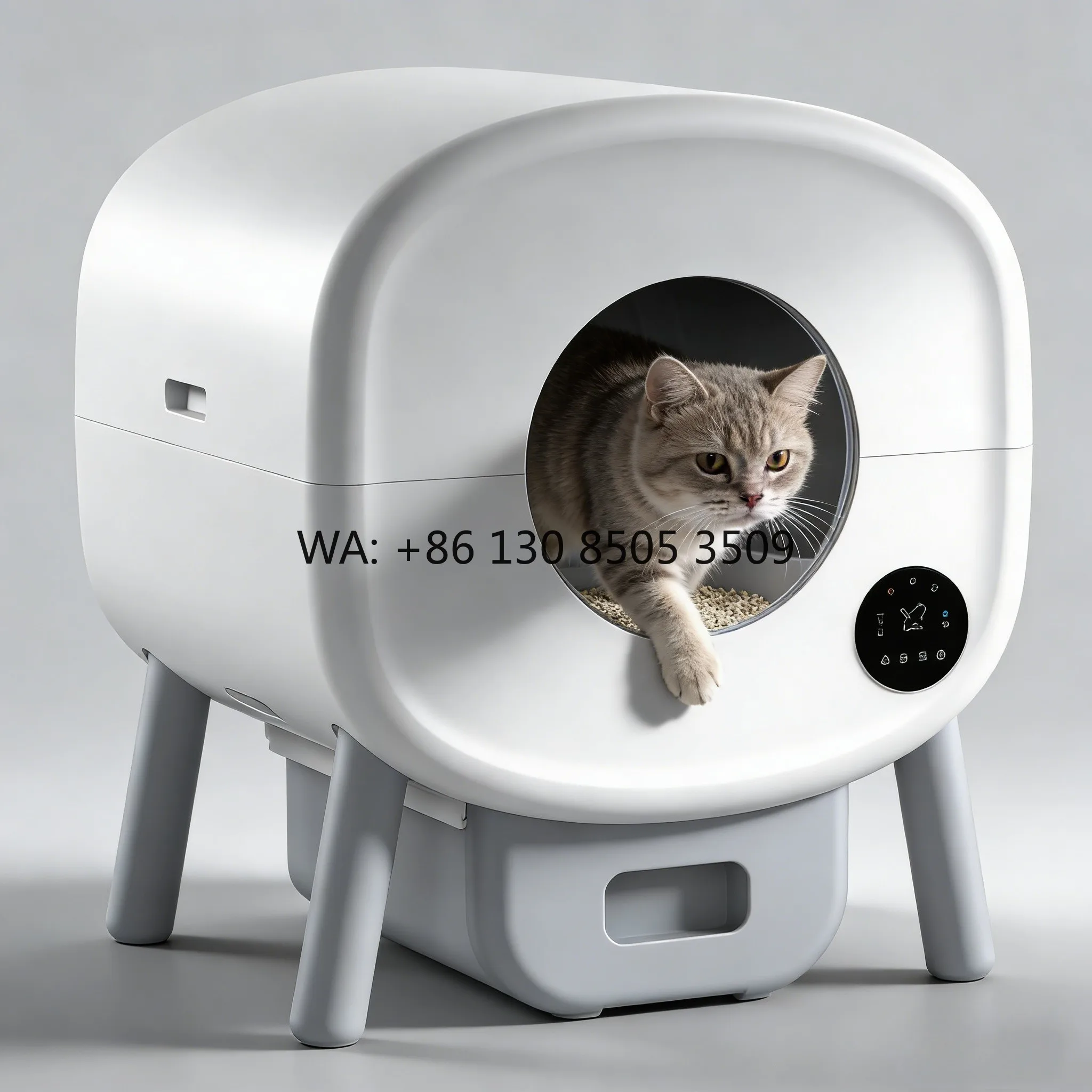 

New Arrival Self Cleaning Automatic Scooping Multiple Anti Pinch Safety Guard Big Capacity APP Control Smart Cat Litter Box
